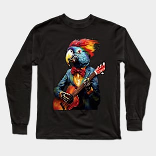 Parrot Playing Guitar Long Sleeve T-Shirt